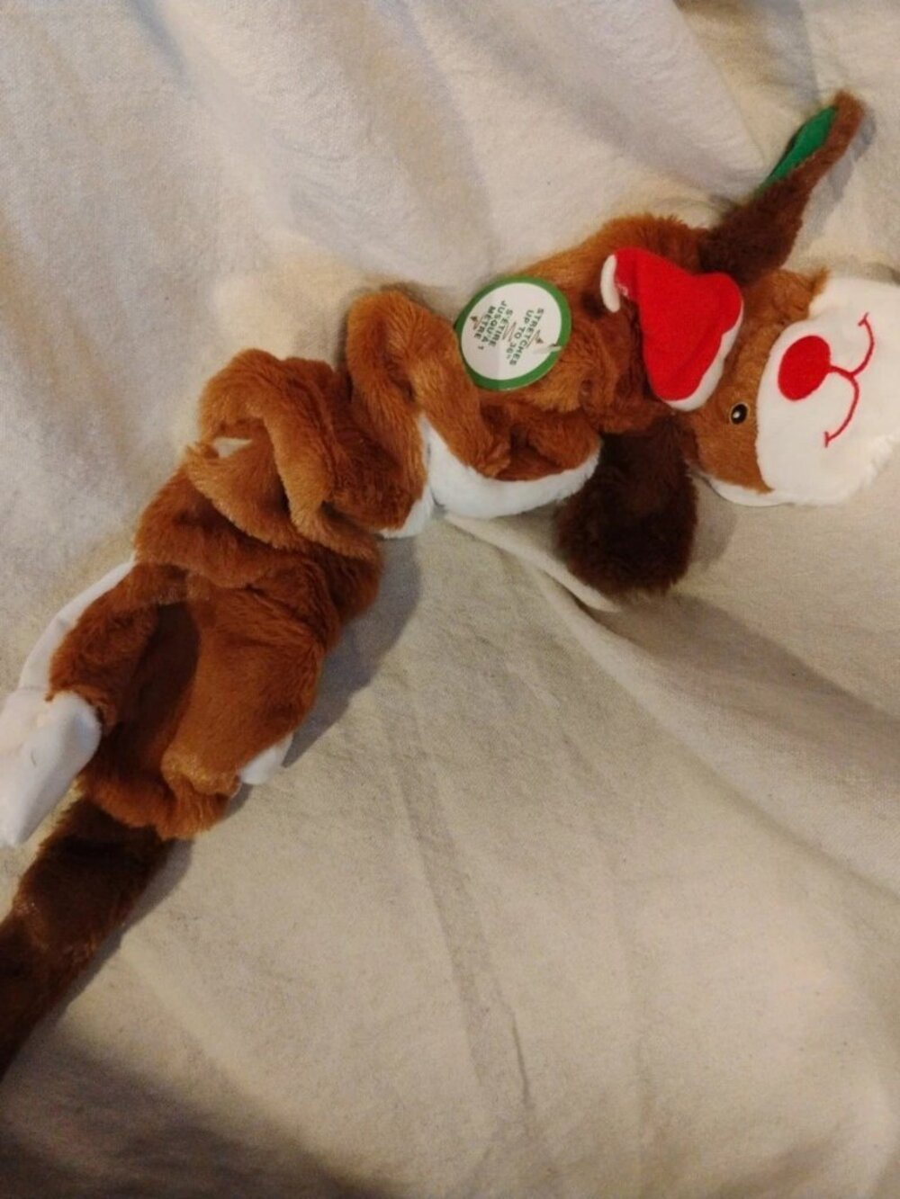 SPOT Skinneeez Holiday Pup in Santa Hat Dog Toy - Stretchy Plush, 36"